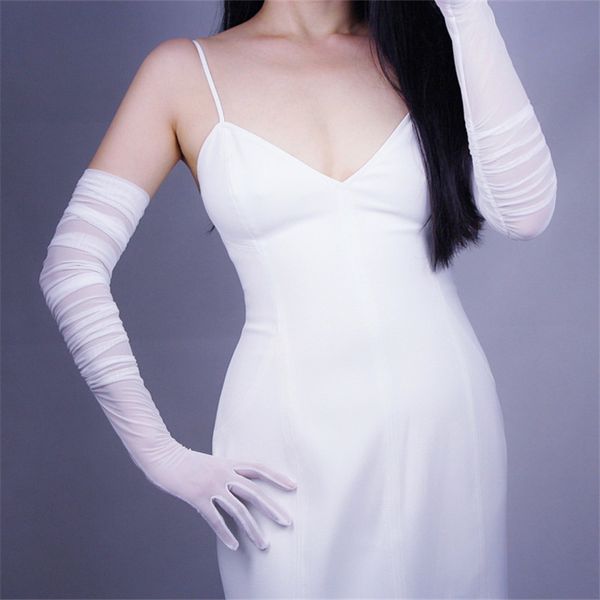white pleated long gloves elastic lace mesh guaze thin yarn perspective extra long section bride marry gloves touch wws10, Blue;gray
white pleated long gloves elastic lace mesh guaze thin yarn perspective extra long section bride marry gloves touch wws10, Blue;gray