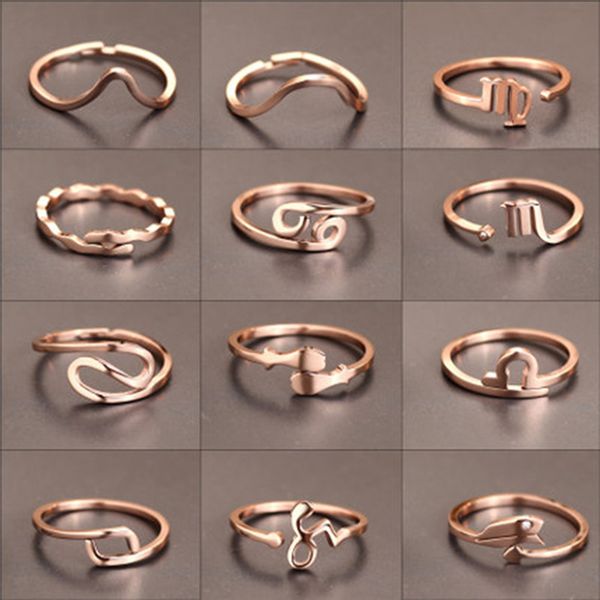 boako titanium steel ring 12 constellations zodiac sign finger adjustable rings rose gold color for women bague party jewelry, Slivery;golden
boako titanium steel ring 12 constellations zodiac sign finger adjustable rings rose gold color for women bague party jewelry, Slivery;golden