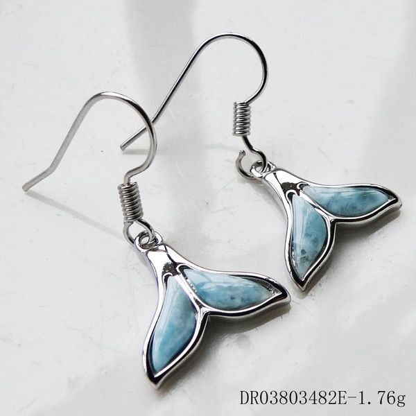 real 925 sterling silver natural dominica larimar whale tail drop earrings for women jewelry gift
real 925 sterling silver natural dominica larimar whale tail drop earrings for women jewelry gift
