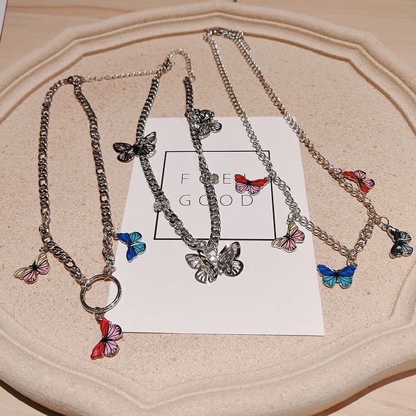 butterfly necklace women's fashion ins cool style simple hip-hop pendant girlfriends couple choker short style, Silver
butterfly necklace women's fashion ins cool style simple hip-hop pendant girlfriends couple choker short style, Silver