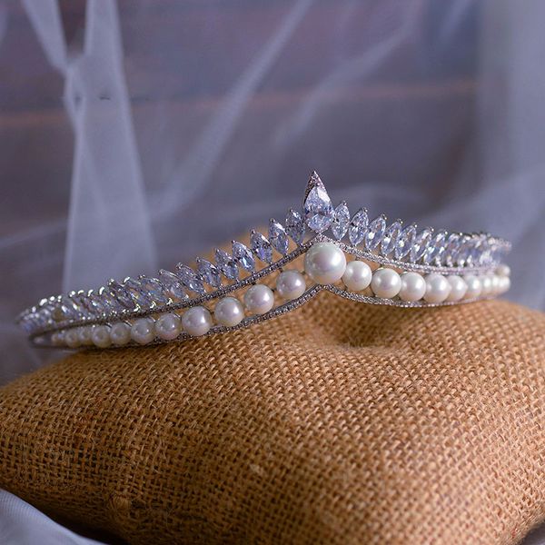 zircon princess crown trendy tiara pearl headband women crowns jewelry headpiece bridal wedding hair accessories, Golden;silver
zircon princess crown trendy tiara pearl headband women crowns jewelry headpiece bridal wedding hair accessories, Golden;silver