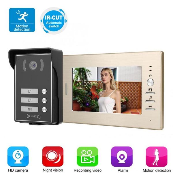 doorbells bell 3 monitors 7inch video intercom doorphone system smart access door camera 110-240v
doorbells bell 3 monitors 7inch video intercom doorphone system smart access door camera 110-240v