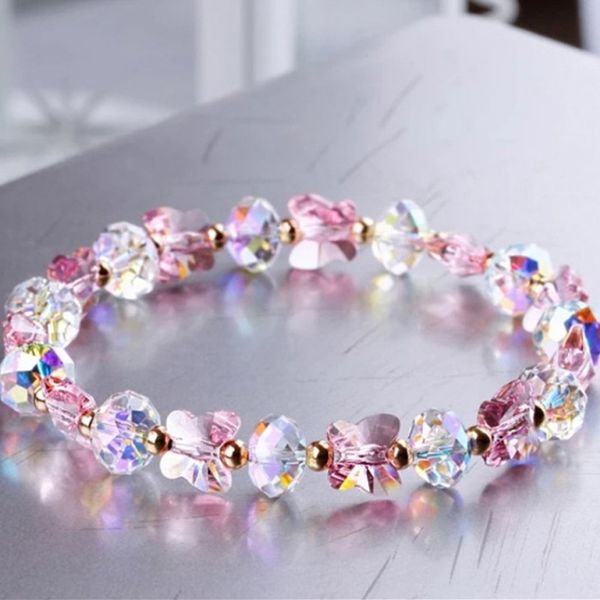 Fashion Trendy Colorful AB Butterfly Crystal Beaded Bracelets Women Sweet Temperament Handwork Bracelet Charms Jewelry Making, Black
Fashion Trendy Colorful AB Butterfly Crystal Beaded Bracelets Women Sweet Temperament Handwork Bracelet Charms Jewelry Making, Black