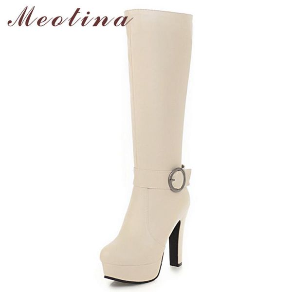 meotina winter knee high boots women zipper platform chunky heel long boots buckle super high heel shoes lady autumn size 33-45, Black
meotina winter knee high boots women zipper platform chunky heel long boots buckle super high heel shoes lady autumn size 33-45, Black
