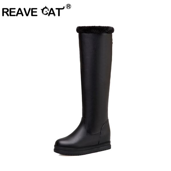reave cat round toe flat solid faux leather color warm short plush knee high zipper snow boots size 34-43 black pink white
reave cat round toe flat solid faux leather color warm short plush knee high zipper snow boots size 34-43 black pink white
