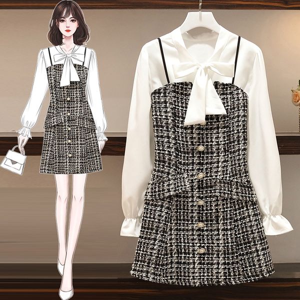 large size set 2020 autumn new korean style fat mm western suspender skirt shirt dress shirt dressstyle graceful sling skirt slimming two-pi, Black;gray
large size set 2020 autumn new korean style fat mm western suspender skirt shirt dress shirt dressstyle graceful sling skirt slimming two-pi, Black;gray
