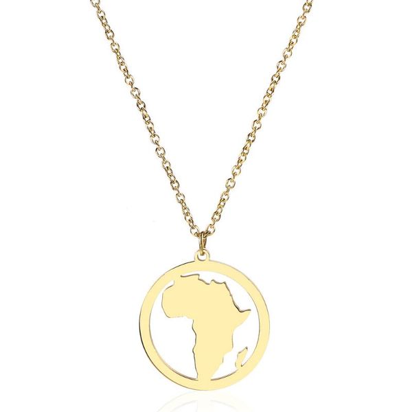 simple style gold plated circle africa map chocker pendant necklace lady titanium steel short clavicle chain 2pcs x, Silver
simple style gold plated circle africa map chocker pendant necklace lady titanium steel short clavicle chain 2pcs x, Silver