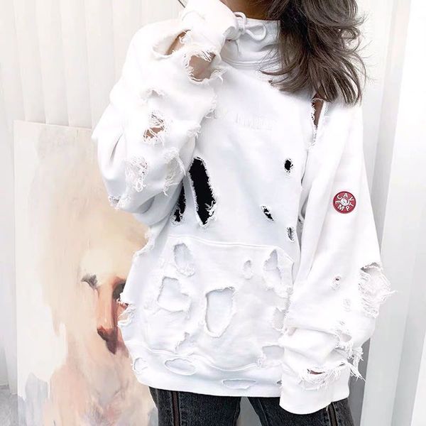 hip hop hole hoodie classic pullover men women 1 high 2020fw white high street pullover, Black
hip hop hole hoodie classic pullover men women 1 high 2020fw white high street pullover, Black