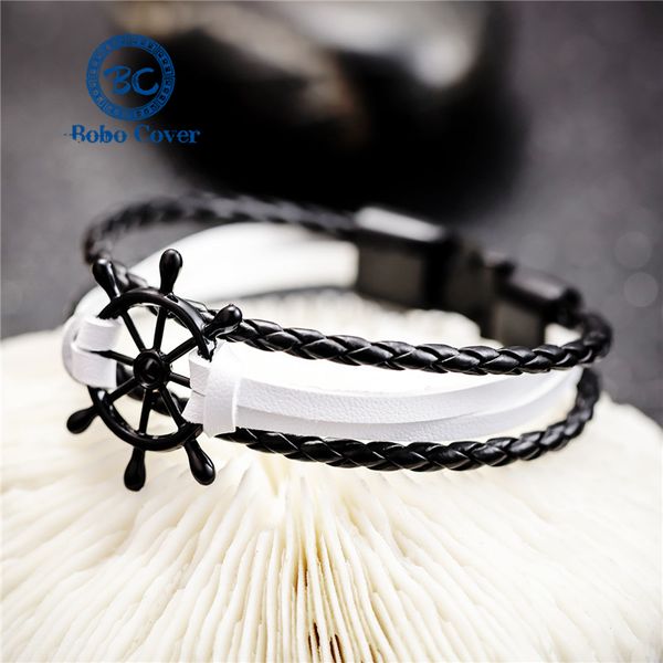 charm bracelets classic boat steering wheel accessories leather bracelet men steamship couple fashion jewelry nautical friendship gift, Golden;silver
charm bracelets classic boat steering wheel accessories leather bracelet men steamship couple fashion jewelry nautical friendship gift, Golden;silver