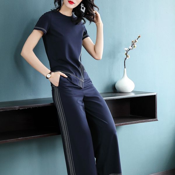 high waist wide leg wide leg pants pants suit women's 2019 summer new fashion temperament korean style summer hong kong style chic two, Gray
high waist wide leg wide leg pants pants suit women's 2019 summer new fashion temperament korean style summer hong kong style chic two, Gray