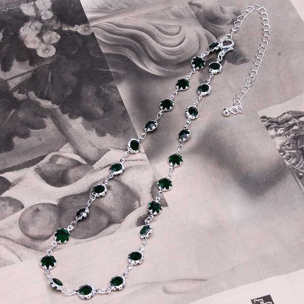 fashion jewelry gold silver color green zircon choker necklace for women geometric collier femme jewelry
fashion jewelry gold silver color green zircon choker necklace for women geometric collier femme jewelry