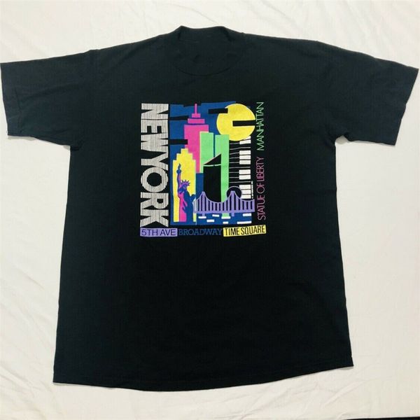 vintage 90s new york city t-shirt twin towers tee size xl black single stitch custom screen printed tee shirt
vintage 90s new york city t-shirt twin towers tee size xl black single stitch custom screen printed tee shirt