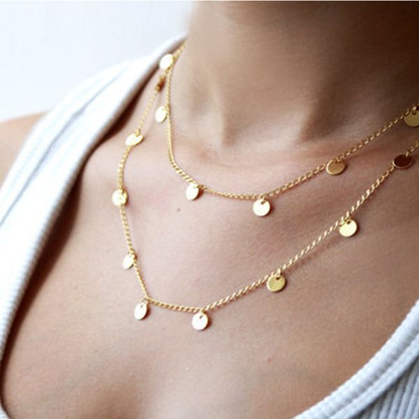 necklace jewelry classic 18k gold cute round disc pendant chain necklace womens 95cm long chain stackable necklace, Silver
necklace jewelry classic 18k gold cute round disc pendant chain necklace womens 95cm long chain stackable necklace, Silver