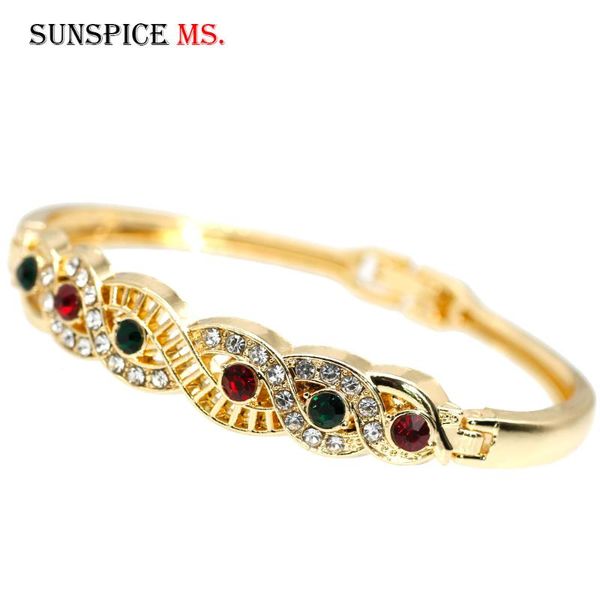 sunspicems gold color morocco women ethnic wedding jewelry dubai rhinestone thin bangles bridal gift wholesale, Black
sunspicems gold color morocco women ethnic wedding jewelry dubai rhinestone thin bangles bridal gift wholesale, Black