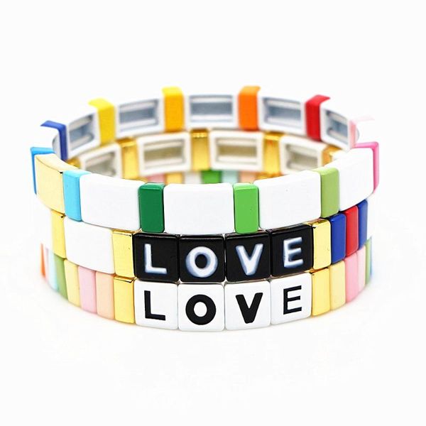 shinus rainbow bracelet paint enamel tile bracelets women letter love stackable multicolor pulsera mujer bohemian jewelry summer, Golden;silver
shinus rainbow bracelet paint enamel tile bracelets women letter love stackable multicolor pulsera mujer bohemian jewelry summer, Golden;silver