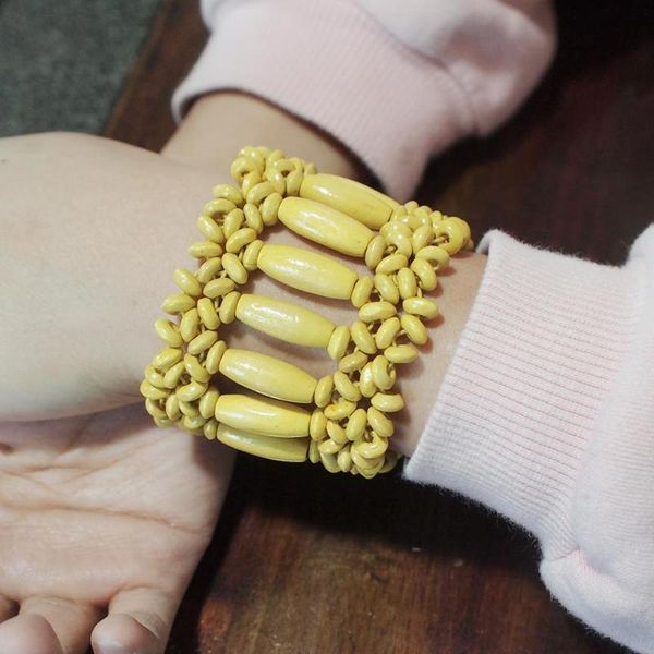 link, chain manilai bohemian handmade wood bead bracelet for women yellow color statement stretch bracelets bangles beach jewelry, Black
link, chain manilai bohemian handmade wood bead bracelet for women yellow color statement stretch bracelets bangles beach jewelry, Black