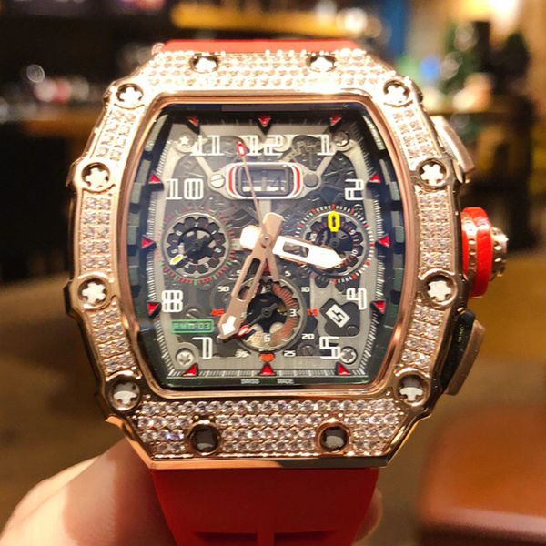 diamond watch high-quality men', automatic mechanical movement, high-quality imported rubber strap, butterfly buckle, Slivery;brown
diamond watch high-quality men', automatic mechanical movement, high-quality imported rubber strap, butterfly buckle, Slivery;brown