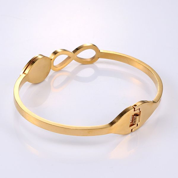 korean version of simple figure eight titanium steel bracelet personality bracelet ladies fashion jewelry, Black
korean version of simple figure eight titanium steel bracelet personality bracelet ladies fashion jewelry, Black