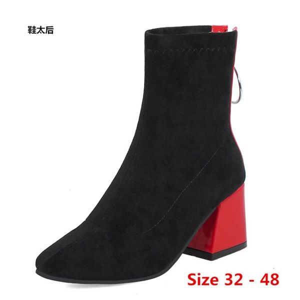 spring autumn heig heel ankle boots women short boots woman shoes botas muje small big size 32 - 48, Black
spring autumn heig heel ankle boots women short boots woman shoes botas muje small big size 32 - 48, Black