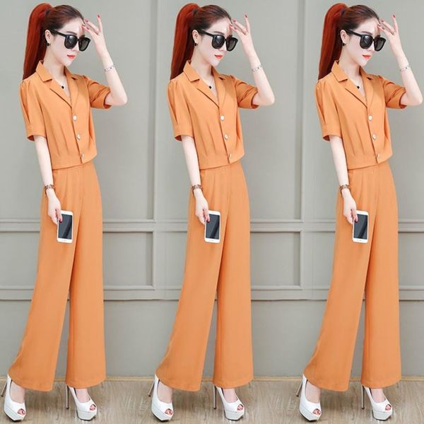 chiffon shirt wide leg suit suitwide leg pants suitwomen's fashion 2020 new summer slimming and flesh hiding temperament two-piece suit, Gray
chiffon shirt wide leg suit suitwide leg pants suitwomen's fashion 2020 new summer slimming and flesh hiding temperament two-piece suit, Gray