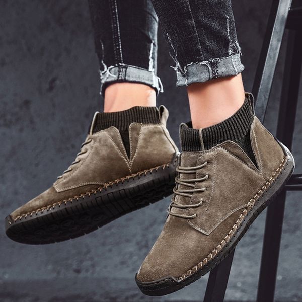 selling ankle boots breathable synthetic leather non-slip front lace up round toe shoes for men -b5, Black
selling ankle boots breathable synthetic leather non-slip front lace up round toe shoes for men -b5, Black