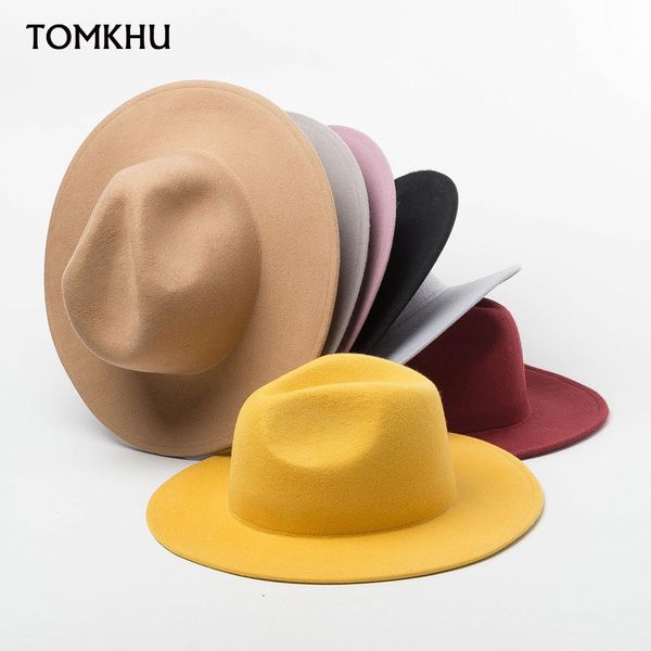 2021 winter women fedora hat 100% wool wide brim felt hats cap crushable pork pie hat female floppy wedding bridal hats, Blue;gray
2021 winter women fedora hat 100% wool wide brim felt hats cap crushable pork pie hat female floppy wedding bridal hats, Blue;gray