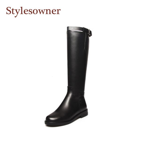 2020 new belt buckle knight boots women autumn/winter big tube genuine leather round toe high heel boots all-match riding, Black
2020 new belt buckle knight boots women autumn/winter big tube genuine leather round toe high heel boots all-match riding, Black