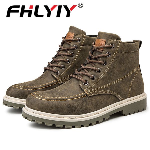 fhlyiy brand men boots high leather causal shoes autumn winter retrotooling boots platform footwear waterproof anti-skid design, Black
fhlyiy brand men boots high leather causal shoes autumn winter retrotooling boots platform footwear waterproof anti-skid design, Black