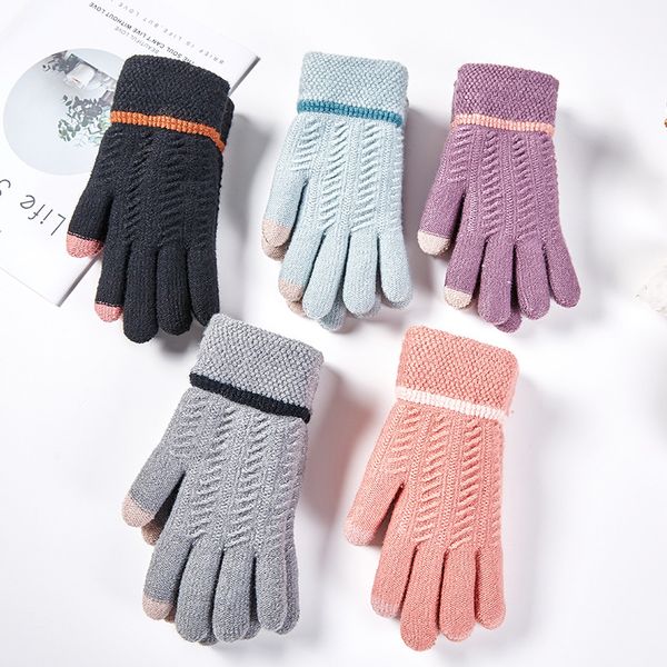 five fingers gloves fashion touchscreen mittens womens winter warm outdoor sport female girl soft mobile phone knit st19093001, Blue;gray
five fingers gloves fashion touchscreen mittens womens winter warm outdoor sport female girl soft mobile phone knit st19093001, Blue;gray