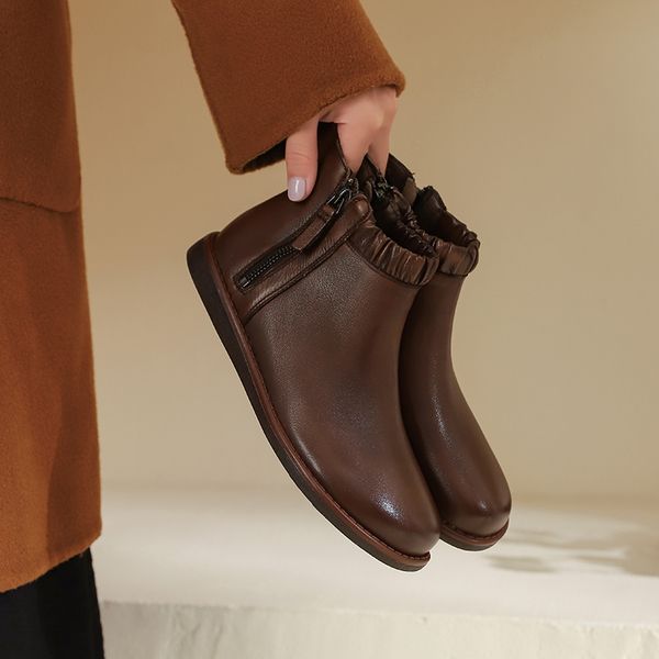 genuine leather motorcycle boots woman flat platform heels ankle boots autumn winter zipper shoes woman party working, Black
genuine leather motorcycle boots woman flat platform heels ankle boots autumn winter zipper shoes woman party working, Black