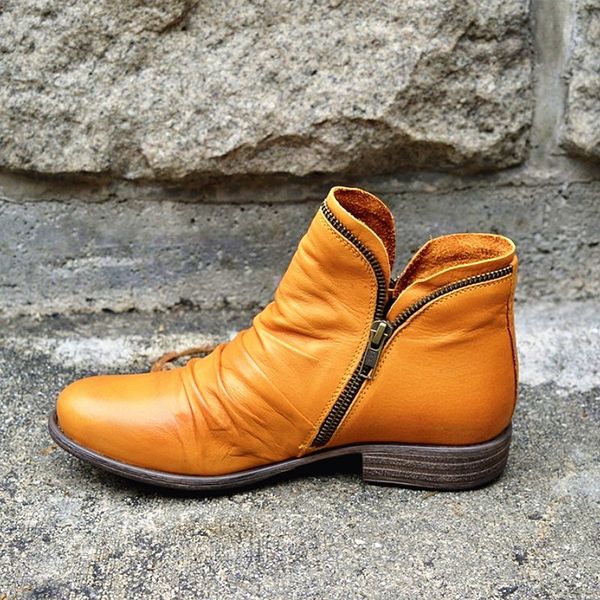 women 2020 new leather ankle boots flat shoes autumn winter snow boots platform zipper punk boots ladies shoes, Black
women 2020 new leather ankle boots flat shoes autumn winter snow boots platform zipper punk boots ladies shoes, Black
