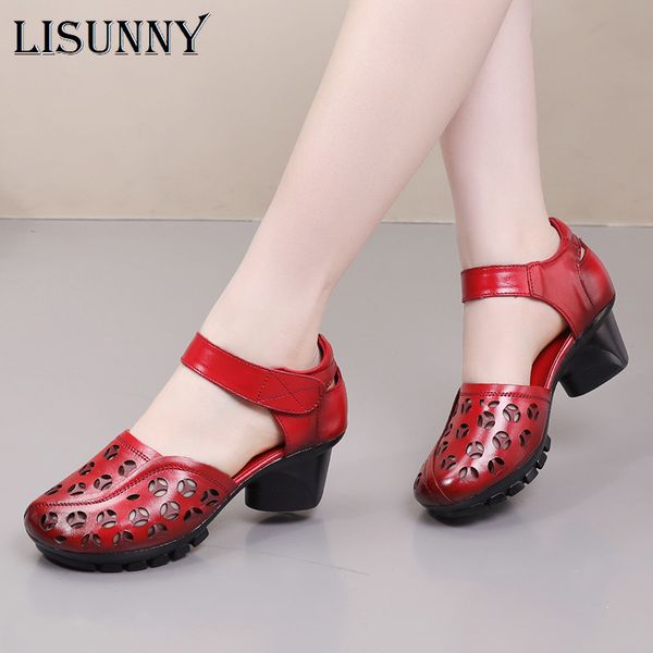 lisunny 2020 new genuine leather women sandals with chunky-heel shoes solid color retro sandals mother's shoes ladies, Black
lisunny 2020 new genuine leather women sandals with chunky-heel shoes solid color retro sandals mother's shoes ladies, Black