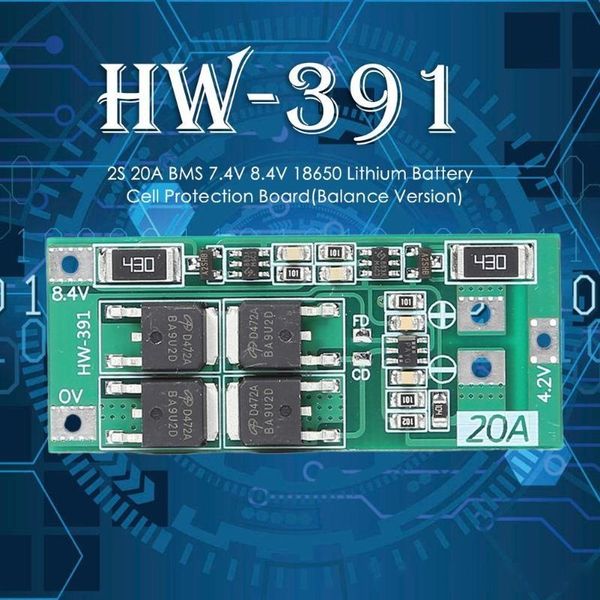 attery accessories 2s 20a 7.4v 8.4v 18650 lithium battery charger protection board pcb bms board standard balance protecting cell module
attery accessories 2s 20a 7.4v 8.4v 18650 lithium battery charger protection board pcb bms board standard balance protecting cell module