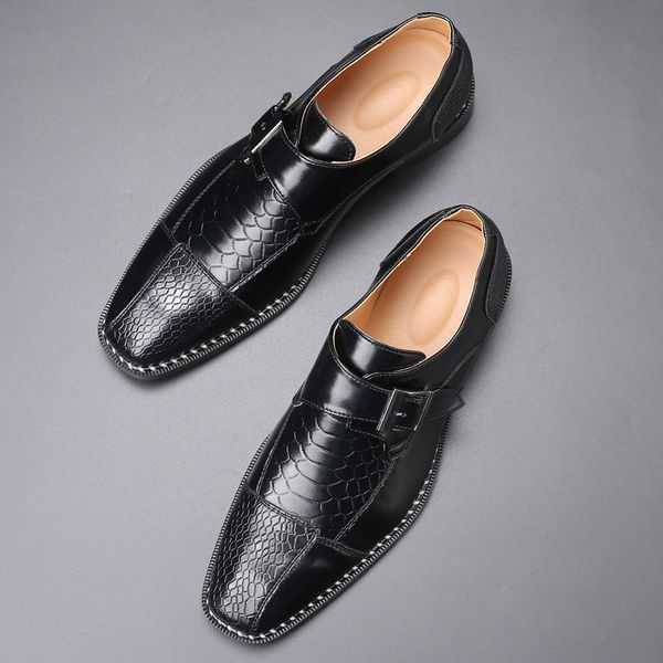 dress shoes 2021 men's buckle business skyle oxfords formal leather elegant wedding loafers, Black 
dress shoes 2021 men's buckle business skyle oxfords formal leather elegant wedding loafers, Black