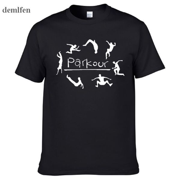 new summer fashion men's cool t-shirt cotton tees parkour men short sleeve casual homme fitness t shirt