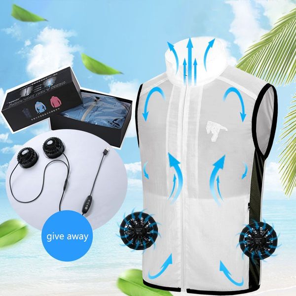 summer cooling fan vest smart air conditioner clothing sun protection skin clothing jacket sports vest, Gray;blue
summer cooling fan vest smart air conditioner clothing sun protection skin clothing jacket sports vest, Gray;blue