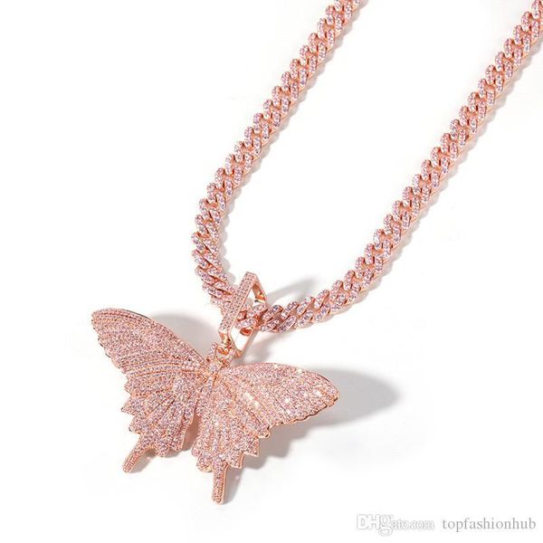 all pink cubic zirconia paved bling ice out butterfly pendants necklaces tennis chain for men women hip hop rapper necklace, Silver
all pink cubic zirconia paved bling ice out butterfly pendants necklaces tennis chain for men women hip hop rapper necklace, Silver