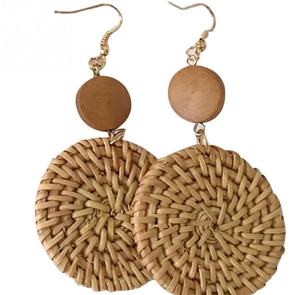 2020 new korea style weave straw handmade elegant long charm weave rattan vine braid geometric big circle square earrings, Silver
2020 new korea style weave straw handmade elegant long charm weave rattan vine braid geometric big circle square earrings, Silver