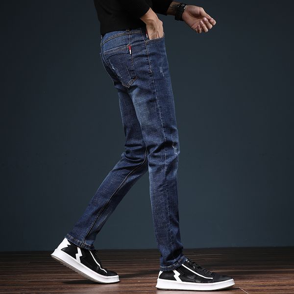 men's jeans men casual slim straight elasticity thin fashion loose waist long trousers business pants boy pant, Blue
men's jeans men casual slim straight elasticity thin fashion loose waist long trousers business pants boy pant, Blue