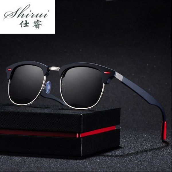 half metal polarized men sunglasses women anti-reflective sun glasses fashion goggle russia explosion uv400, White;black
half metal polarized men sunglasses women anti-reflective sun glasses fashion goggle russia explosion uv400, White;black