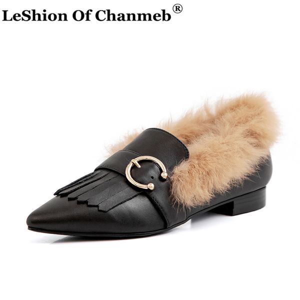 fashion full grain leather fur loafers for women ladies size 33-43 pointed toe tassel fringe flats real fur casual shoes, Black
fashion full grain leather fur loafers for women ladies size 33-43 pointed toe tassel fringe flats real fur casual shoes, Black