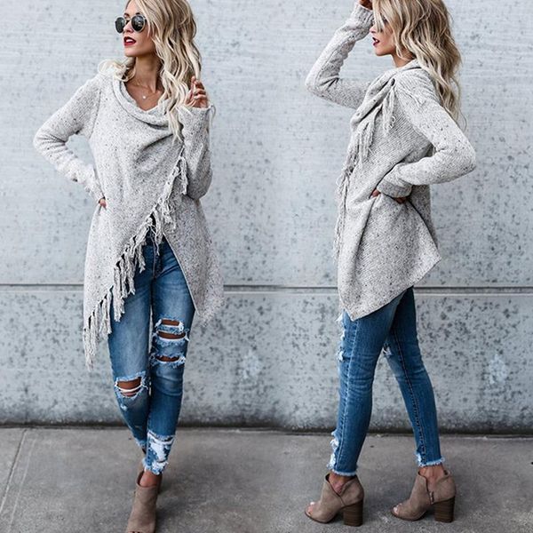 women knitted warm sweater winter cardigans long sleeve tassel fringe shawl poncho oversized cardigan drop shipping, White;black
women knitted warm sweater winter cardigans long sleeve tassel fringe shawl poncho oversized cardigan drop shipping, White;black