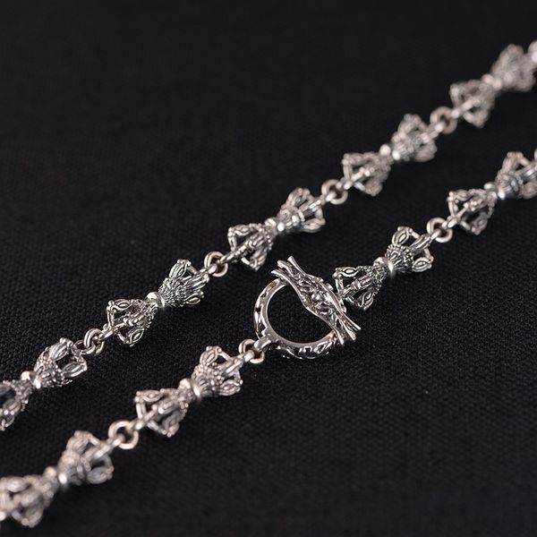 925 sterling silver color vajra link chain necklace punk chain anchor cross necklace women men thai silver color jewelry making
925 sterling silver color vajra link chain necklace punk chain anchor cross necklace women men thai silver color jewelry making