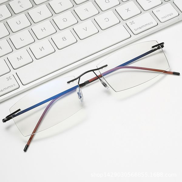 women men rimless lightweight reading glasses anti blue light magnification eyewear memory flexible metal presbyopic glasses, White;black
women men rimless lightweight reading glasses anti blue light magnification eyewear memory flexible metal presbyopic glasses, White;black
