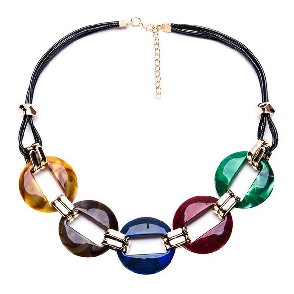 fashion vintage bohemia necklace for women exaggerated acrylic pendant choker long statement chain necklace jewelry accessories, Silver
fashion vintage bohemia necklace for women exaggerated acrylic pendant choker long statement chain necklace jewelry accessories, Silver