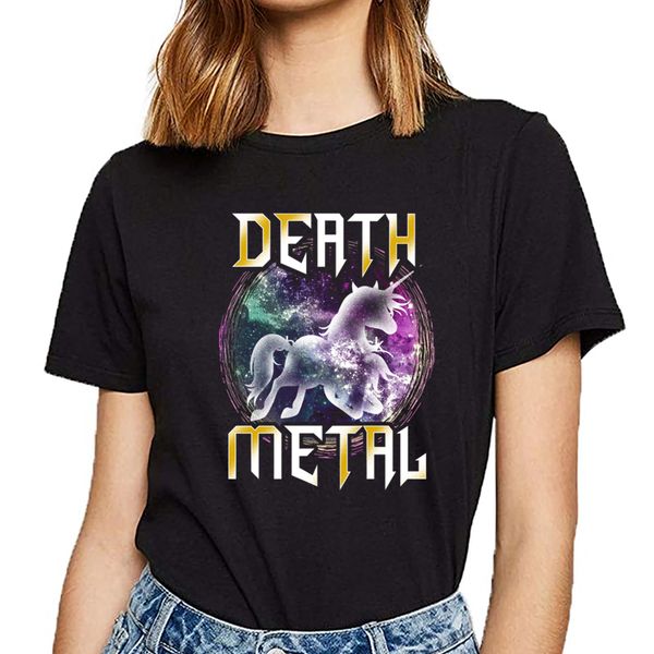 t shirt women death metal rock unicorn magical creatures magic casual black print female tshirt
t shirt women death metal rock unicorn magical creatures magic casual black print female tshirt