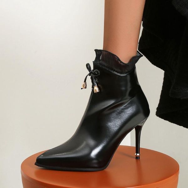 gigifox large sizes 48 thin high heels elegant pointed toe shoes woman office ladies ankle boots female, Black
gigifox large sizes 48 thin high heels elegant pointed toe shoes woman office ladies ankle boots female, Black