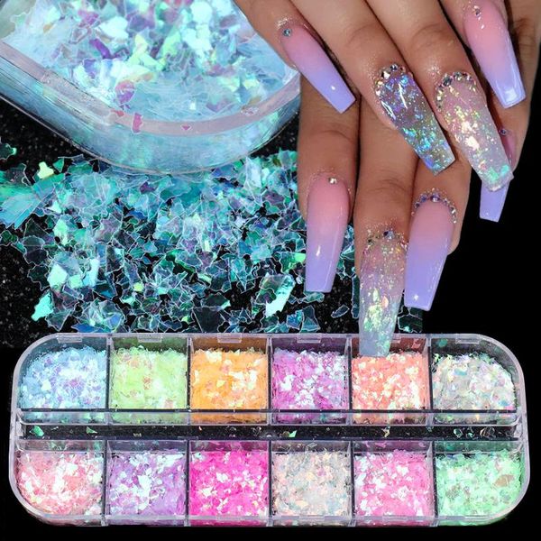 12 grids irregular nail glitter flakes fluorescent spangles sparkly sequins 3d arylic nails art decorations polish manicure trsp, Silver;gold
12 grids irregular nail glitter flakes fluorescent spangles sparkly sequins 3d arylic nails art decorations polish manicure trsp, Silver;gold