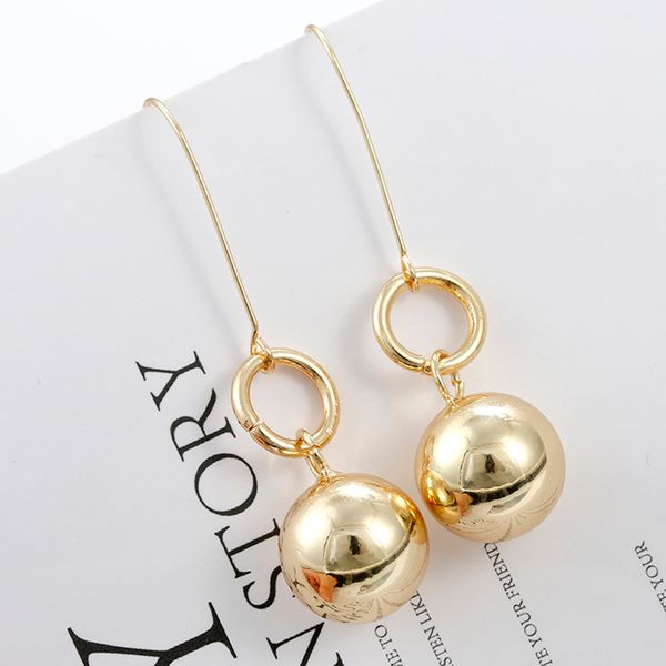 aensoa simple 2020 new gold alloy ball pendant earrings for women elegant unique design hook drop earring fashion jewelry gift, Silver
aensoa simple 2020 new gold alloy ball pendant earrings for women elegant unique design hook drop earring fashion jewelry gift, Silver