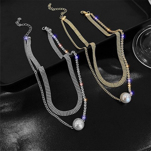 chokers fyuan fashion double layer crystal necklaces for women pearl statement jewelry gifts, Golden;silver
chokers fyuan fashion double layer crystal necklaces for women pearl statement jewelry gifts, Golden;silver